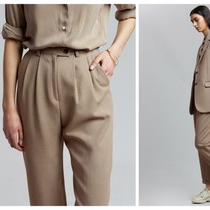 NWT The Frankie Shop Cuffed Tapered Trousers- L